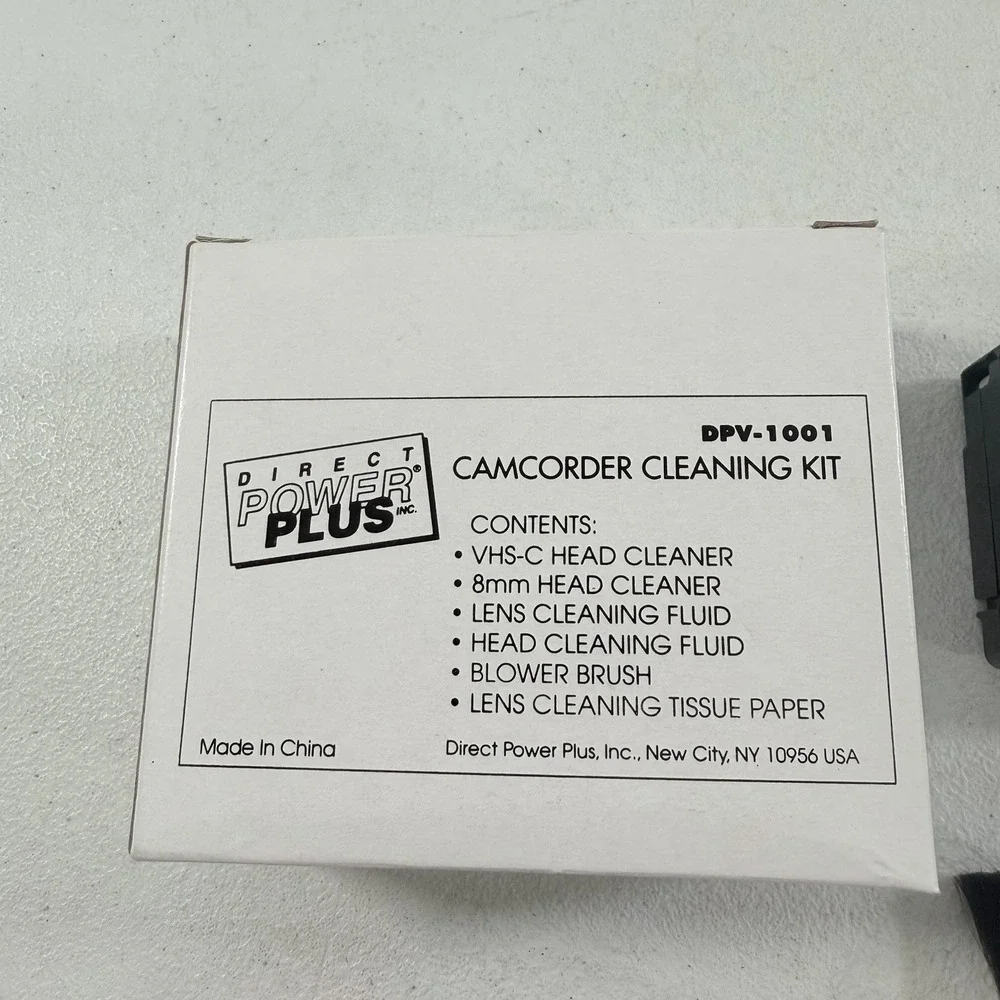 Direct Power Plus DPV-1001 Camcorder Cleaning Kit VHS-C 8mm Tape Head Lens Fluid